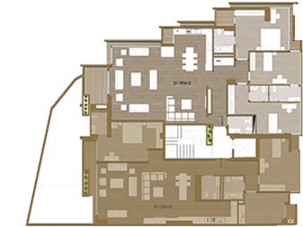 پلان طبقات 2و4 غربی ملک
